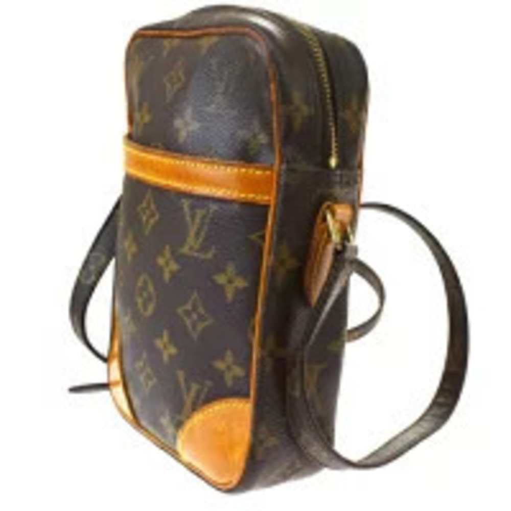Louis Vuitton Shoulder Danube Leather Bag Monogram Brown